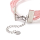 Alloy Heart Beat & 304 Stainless Steel Infinity Links Multi-strand Bracelet(BJEW-TA00190-02)-5