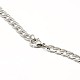 Tarnish Resistant 304 Stainless Steel Curb Chain/Twisted Chain Necklace Making(STAS-A028-N122P)-3