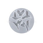 Birds Theme Wind Chime Pendant Mold, for DIY Pendant Decorate, Epoxy Resin Jewelry Making, Round, 162x12mm, Inner Diameter: 88x64mm(BIRD-PW0001-020B)