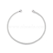 304 Stainless Steel Elasticity Necklaces for Women, Cuff Collar Necklaces, Stainless Steel Color, 15.75x0.47 inch(40x1.2cm)(NJEW-S433-02P)