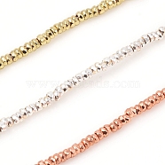 Electroplated Non-magnetic Synthetic Hematite Beads Strands, Rondelle, Faceted, Mixed Color, 2x1mm, Hole: 0.7mm, about 390pcs/Strand, 15.75 inch(40cm)(G-F682-07)