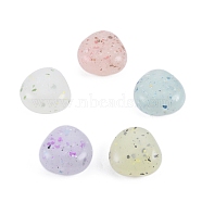 Marbled Stone Style Opaque Acrylic Beads, Nuggets, Mixed Color, 17x17.5x9.5mm, Hole: 1.5mm(OACR-G009-09B)