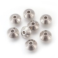 CCB Plastic Dish Beads, Platinum, 16x10mm, Hole: 4mm(CCB-P005-017P)