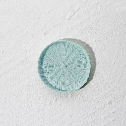 Miniature Braided Resin Plate Ornaments, Micro Landscape Home Dollhouse Accessories, Simulation Prop Decorations, Pale Turquoise, 38x5mm(MIMO-PW0002-04B-03)