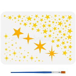PET Hollow Out Drawing Painting Stencils, for DIY Scrapbook, Photo Album, Star, 297x210mm(DIY-WH0693-074)