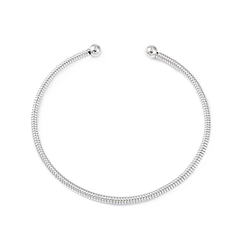 304 Stainless Steel Elasticity Necklaces for Women, Cuff Collar Necklaces, Stainless Steel Color, 15.75x0.47 inch(40x1.2cm)