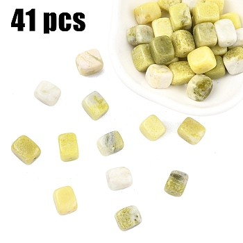 1 Strand Natural Jade Beads Strands, Cuboid, 7~12x8~9x8~9mm, Hole: 1.4mm, about 41pcs/strand, 14.88''(37.8cm)