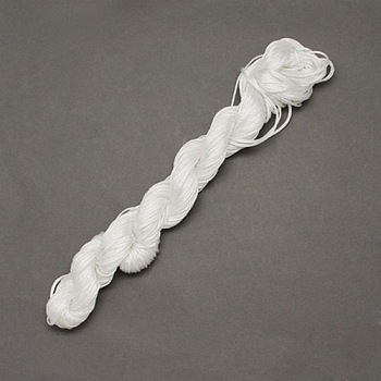10M Nylon Jewelry Thread, Nylon Cord for Custom Woven Bracelets Making, Snow, 2mm