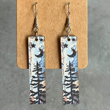Wood Dangle Earrings(WG80B52-03)-1