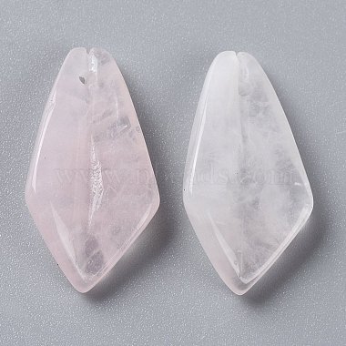 Pendentifs de quartz rose naturel(G-F697-B03)-2