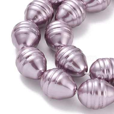 Electroplate Shell Pearl Beads Strands(BSHE-O019-02E)-2