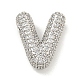 Platinum Plated Brass Micro Pave Cubic Zirconia Pendants(KK-L073-001P-V)-1