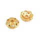 Brass Micro Clear Cubic Zirconia Bead Caps(KK-CBA6A75-56G)-2