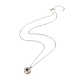 Magnetic Moon & Star with Rhinestone Pendant Necklaces for Girl Women(NJEW-B081-01B)-2