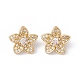 Rack Plating Brass Pave Clear Cubic Zirconia Connector Charms(ZIRC-C040-17G)-2