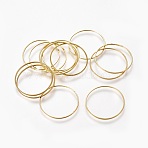 Brass Linking Rings, Golden, 28x0.7~1mm(X-EC18728MM-G)