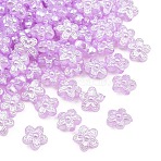 Imitation Pearl Acrylic Beads, Flower, Purple, 10.5x11x6.5mm, Hole: 1.6mm, about 1724pcs/500g(AC-CBAAA05-06B)