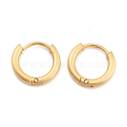 Ion Plating(IP) Frosted 304 Stainless Steel Huggie Hoop Earrings for Women, with 316 Stainless Steel Pins, Golden, 2x11~12mm(EJEW-C096-32A-G)