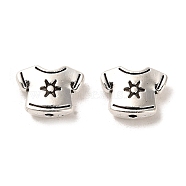 Tibetan Style Alloy Beads, Cadmium Free & Lead Free, Clothes, Antique Silver, 10x13x4mm, Hole: 1.6mm, about 523pcs/1000g(FIND-C043-036AS)