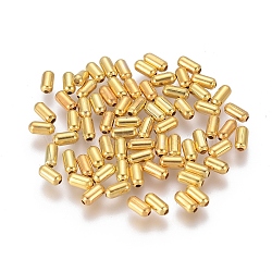 Iron Beads, Oval, Golden, 4.8x2.4mm, hole: 0.5mm(X-IFIN-E303Y-G)