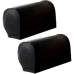 1 Pair Imitation Leather Sofa Armrest Covers, Furniture Protector, Black, 530x260x4.5mm(AJEW-CL0002-21C)