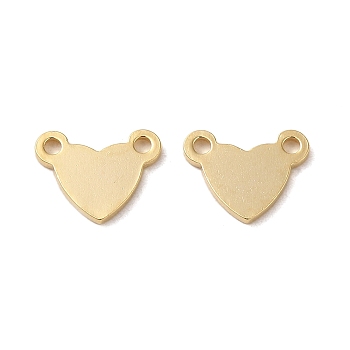 Valentine's Day Brass Charms, Heart, Real 24K Gold Plated, 7x9.8x1mm, Hole: 1.2mm
