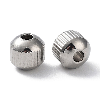 303 Stainless Steel Beads, Rondelle, Stainless Steel Color, 8x7.5mm, Hole: 2.5mm