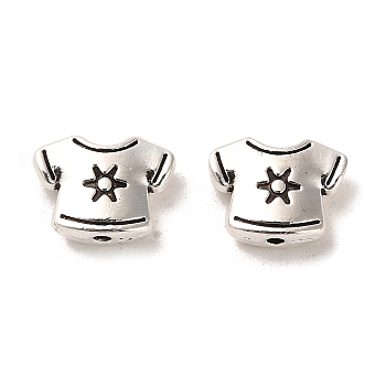 Tibetan Style Alloy Beads, Cadmium Free & Lead Free, Clothes, Antique Silver, 10x13x4mm, Hole: 1.6mm, about 523pcs/1000g