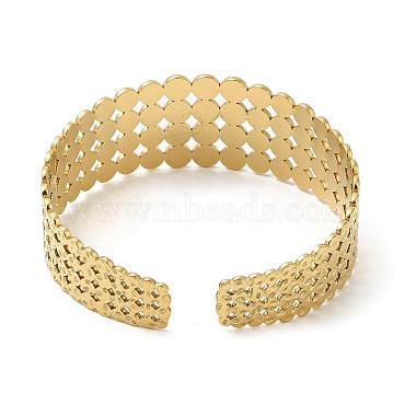 304 bracelets manchette en acier inoxydable(BJEW-K267-01G)-2