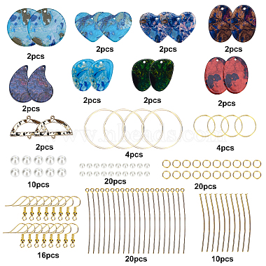 Sunnyclue DIY 樹脂ダングルイヤリング作成キット(FIND-SC0001-73)-2