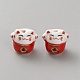 Handmade Printed Porcelain Beads(PORC-WH0018-03A)-1
