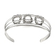 Non-Tarnish 304 Stainless Steel Hollow Open Cuff Bangles(BJEW-Q348-03P-06)-3