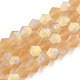 Imitez des brins de perles en verre givré bicône en cristal autrichien(GLAA-F029-TM4mm-A18)-1