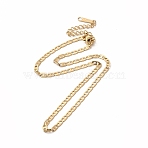 Ion Plating(IP) 304 Stainless Steel Mariner Link Chain Necklace for Women, Real 14K Gold Plated, 12.13 inch(30.8cm)(NJEW-E081-04G)