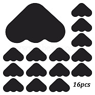 Polyurethane Self Adhesive Non Slip Carpet Stickers, Washable Rug Gripper, for Hardwood Floors, Tile Floors, Triangle, Black, 85.5x85.5x1.2mm, 16pcs/bag(AJEW-WH0248-564)