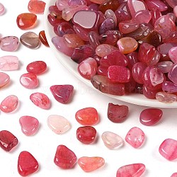 Dyed & Heated Natural Agate Beads, No Hole, Nuggets, Fuchsia, 16~20mm(X1-G-J402-04D-05)