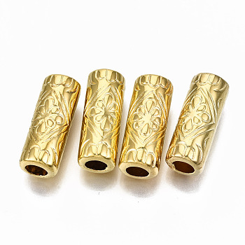 CCB Plastic European Beads, Large Hole Beads, Column, Golden, 26x10mm, Hole: 5.5mm, about 13pcs/20g
