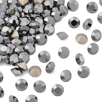 Preciosa&reg MAXIMA Crystal Round Stones, Czech Crystal, Dura Foiling, Round(431 11 615 Chaton), 23980 272 Hematite, SS45(9.85~10.2mm)