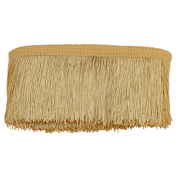 Polyester Lace Trims, for Sewing Accessories, Goldenrod, 4 inch(100mm), about 10.94 Yards(10m)/Skein