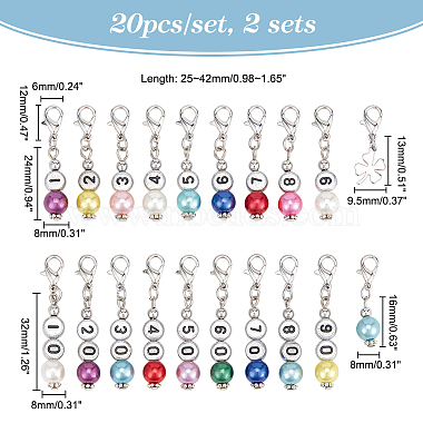 marqueurs de point de pendentif en perles d'imitation acrylique(HJEW-AB00331)-2