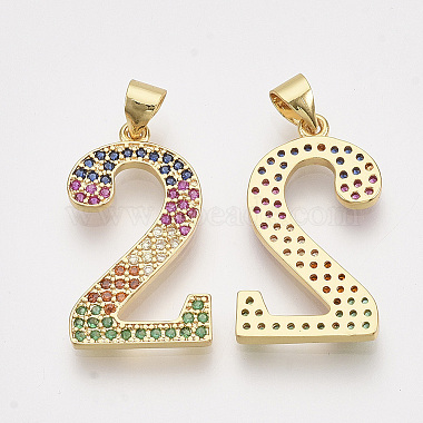 Brass Cubic Zirconia Pendants(ZIRC-S062-01B-2)-2