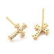 Brass with Micro Pave Cubic Zirconia Stud Earrings(EJEW-L211-013G)-2