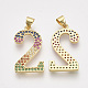 Brass Cubic Zirconia Pendants(ZIRC-S062-01B-2)-2