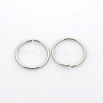 Tarnish Resistant 304 Stainless Steel Open Jump Rings, Saw Cut Round, Stainless Steel Color, 16x1.2mm, 17 Gauge, Inner Diameter: 13.6mm, Hole: 14mm(STAS-N040-02)