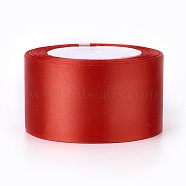 Hair Accessory Satin Ribbon Handmade Material, FireBrick, 2 inch(50mm) wide, 25yards/roll(22.86m/roll)(X-RC50MMY-026)