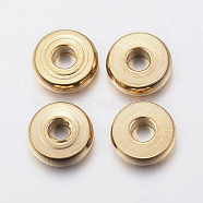 Ion Plating(IP) 304 Stainless Steel Spacer Beads, Donut, Golden, 6x1.5~1.6mm, Hole: 2mm(STAS-F136-02G)