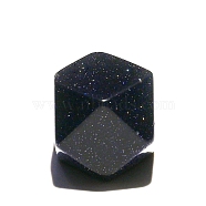 Synthetic Blue Goldstone Hexagon Figurines for Home Desktop Decoration, 18mm(PW-WG35775-09)