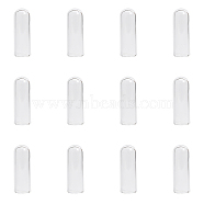 12Pcs Transparent Glass Straw Dustproof Covers, Reusable Drinking Straw Tips Cap, Arch, Clear, 40x16.5mm(AJEW-FG0002-37B)
