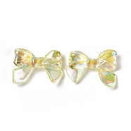 Transparent Acrylic Beads, AB Color, Bowknot, Green Yellow, 23x33.5x7.5mm, Hole: 1.7mm(OACR-C009-07E)