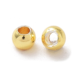 Brass Beads, Long-Lasting Plated, Rondelle, Real 18K Gold Plated, 3x2.5mm, Hole: 1.2mm(KK-WH0034-02B-G01)